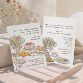 Moederdag brunchfeest met bloemen kaart
