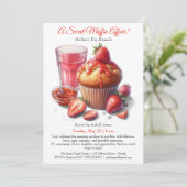 Moederdag brunchuitnodiging – Muffin aangelegenhei Kaart (Staand voorkant)