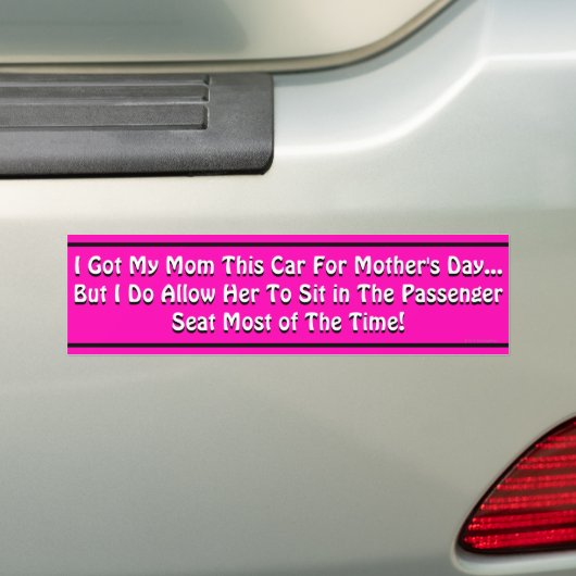 Moederdag Bumpersticker (Op auto)