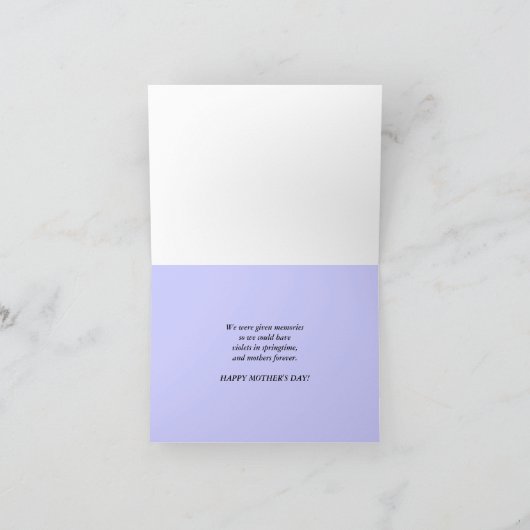 Moederdag Bunch of Violet Flowers Kaart (Binnen)