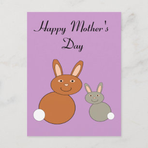 Moederdag Bunnies Custom Briefkaart