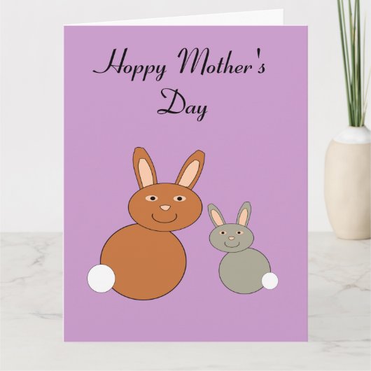 Moederdag Bunnies Custom Giant Kaart (Voorkant)