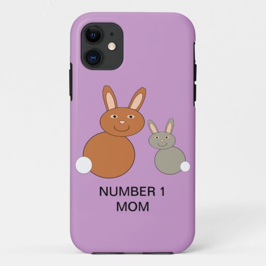 Moederdag Bunnies Custom Number 1 mam iPhone 5 C Case-Mate iPhone Case (Achterkant)