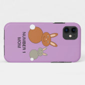 Moederdag Bunnies Custom Number 1 mam iPhone 5 C Case-Mate iPhone Case (Achterkant (horizontaal))