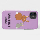 Moederdag Bunnies Custom Number 1 mam iPhone Case-Mate iPhone Case (Achterkant (horizontaal))