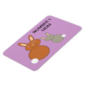 Moederdag Bunnies Custom Number 1 mam Magnet Magneet (Linkerzijde)