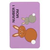 Moederdag Bunnies Custom Number 1 mam Magnet Magneet (Verticaal)