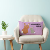 Moederdag Bunnies Custom Number 1 mam Pillow Kussen (Stoel)