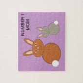 Moederdag Bunnies Custom Number 1 mam Puzzle Legpuzzel (Verticaal)