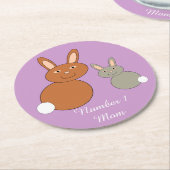 Moederdag Bunnies - Onderzetters voor gepersonalis (Gebogen)