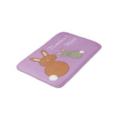 Moederdag Bunnies Personalized Bath Mat (Gekanteld)