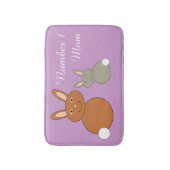 Moederdag Bunnies Personalized Bath Mat (Voorkant Verticaal)