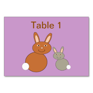 Moederdag Bunnies Personalized Tablecards Kaart