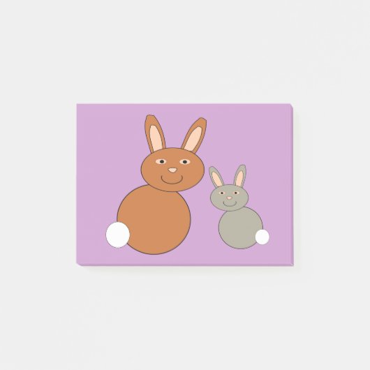 Moederdag Bunnies Post merkt Pad op Post-it® Notes (Voorkant)
