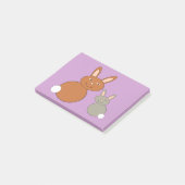 Moederdag Bunnies Post merkt Pad op Post-it® Notes (Schuin)