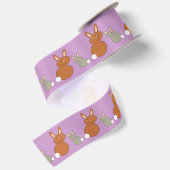 Moederdag Bunnies Ribbon Satijnen Lint (Achterkant)