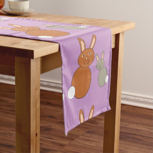 Moederdag Bunnies Table Runner Korte Tafelloper (Voorbeeld)
