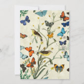  Moederdag Butterflies Birds Invitation Kaart (Achterkant)