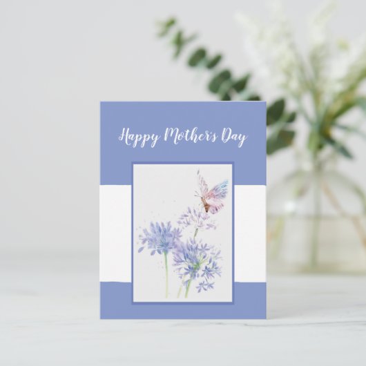 Moederdag Butterfly Garden Flowers Briefkaart (Staand voorkant)
