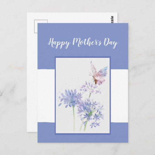Moederdag Butterfly Garden Flowers Briefkaart (Voorkant / Achterkant)
