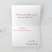 Moederdag Butterfly Red Roses Green Foliage Kaart (Binnen)