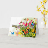 Moederdag butterfus tulp kaart (Gele Bloem)