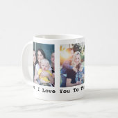 Moederdag cadeau 3 Foto gepersonaliseerd Koffiemok (Voorkant links)