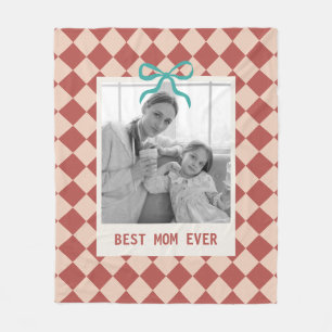 Moederdag Cadeau Beste Moeder Aangepaste Foto Diam Fleece Deken