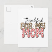 Moederdag Cadeau | Dankbaar Voor Mijn Moeder Briefkaart (Voorkant / Achterkant)