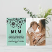 Moederdag cadeau en liefdevolle boodschap op maat feestdagenkaart (Staand voorkant)