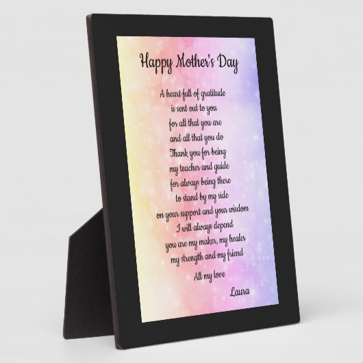 Moederdag cadeau fotoplaat (Zijkant)