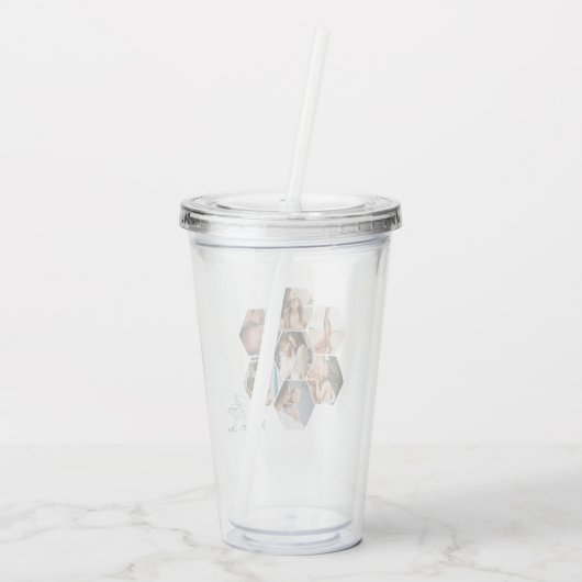Moederdag Cadeau Gepersonaliseerde MOMMY Fotocolla Acryl Drinkbeker (Achterkant)