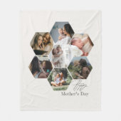 Moederdag Cadeau Gepersonaliseerde MOMMY Fotocolla Fleece Deken (Voorkant)