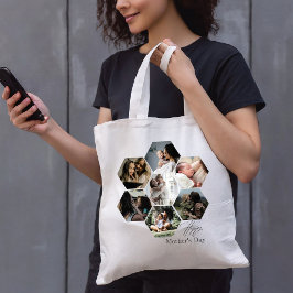 Moederdag Cadeau Gepersonaliseerde MOMMY Fotocolla Tote Bag