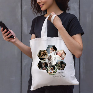 Moederdag Cadeau Gepersonaliseerde MOMMY Fotocolla Tote Bag