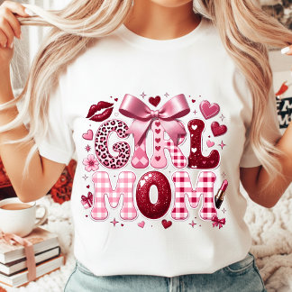 Moederdag cadeau glamour meisje mama retro luipaar t-shirt
