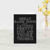 Moederdag Cadeau Great Dane Moeder Tattoos Hond Li Kaart (Gele Bloem)