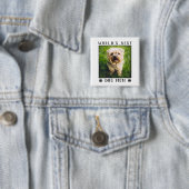 Moederdag cadeau Hond Moeder van het Jaar Foto Fra Vierkante Button 5,1 Cm (In situ)