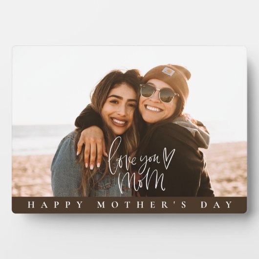 Moederdag Cadeau. Hou van je mama Foto Plaque Fotoplaat (voorkant)