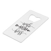 Moederdag cadeau ideeën vrouw mam baas creditkaart flessenopener (Voorkant Gekanteld)