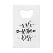 Moederdag cadeau ideeën vrouw mam baas creditkaart flessenopener (Achterkant)