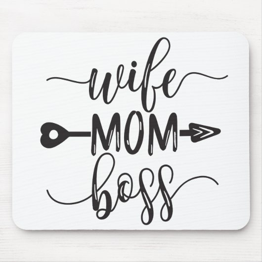 Moederdag cadeau ideeën vrouw mam baas muismat (Voorkant)
