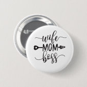 Moederdag cadeau ideeën vrouw mam baas ronde button 5,7 cm (Voorkant /achterkant)