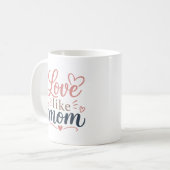 Moederdag Cadeau 'Liefde Als Moeder' Mok Voor Moed (Voorkant links)