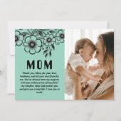 Moederdag cadeau met liefdevolle boodschap feestdagenkaart (Voorkant)