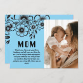 Moederdag cadeau met liefdevolle boodschap feestdagenkaart (Voorkant / Achterkant)