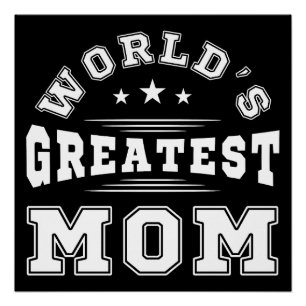 Moederdag cadeau met typografie 'Beste moeder ter Perfect Poster