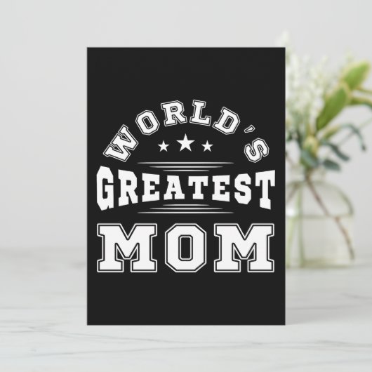 Moederdag cadeau met typografie 's Werelds Beste M Kaart (Staand voorkant)