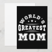 Moederdag cadeau met typografie 's Werelds Beste M Kaart (Voorkant / Achterkant)