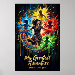 Moederdag Cadeau — Mijn Grootste Avontuur Familie Poster